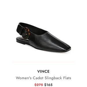 Vince Cadot square toe sling backs